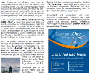 Konzert-Newsletter „Liebe, Tod & Teufel“