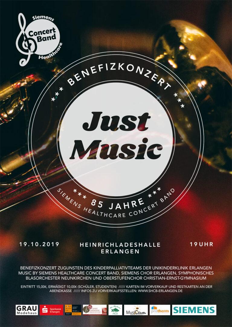 Just Music! – Benefizkonzert der Siemens Healthcare Concert Band: 19.10.2019 Heinrich-Lades-Halle, Erlangen