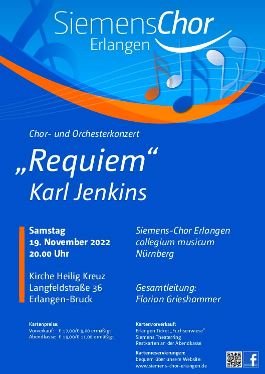 Karl Jenkins: Requiem – 19.11.2022, Hl. Kreuz Erlangen